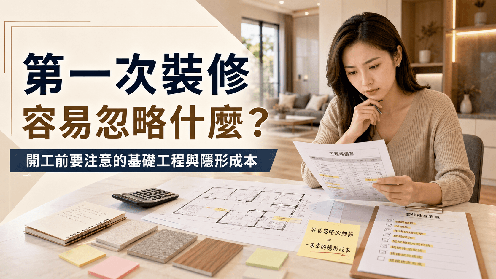 第一次裝修容易忽略什麼？開工前要注意的基礎工程與隱形成本