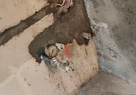 供水配置完成後蓄壓測試