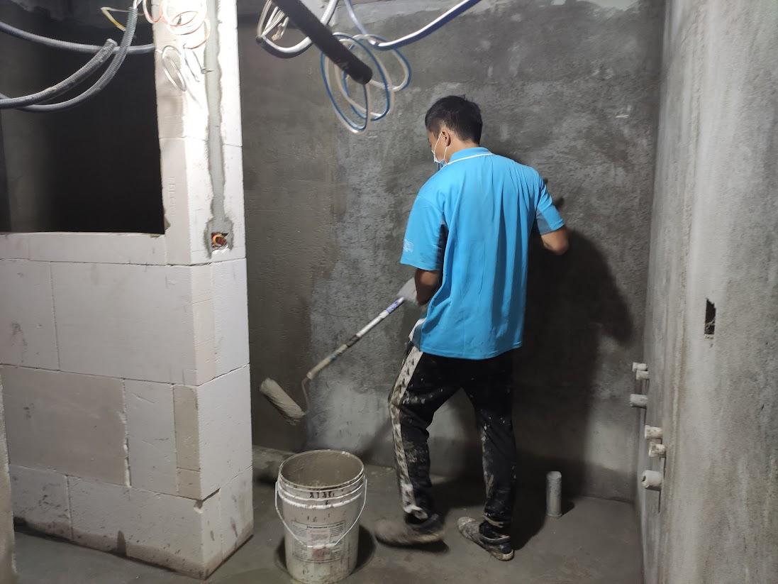 工程實景-防水材塗佈中