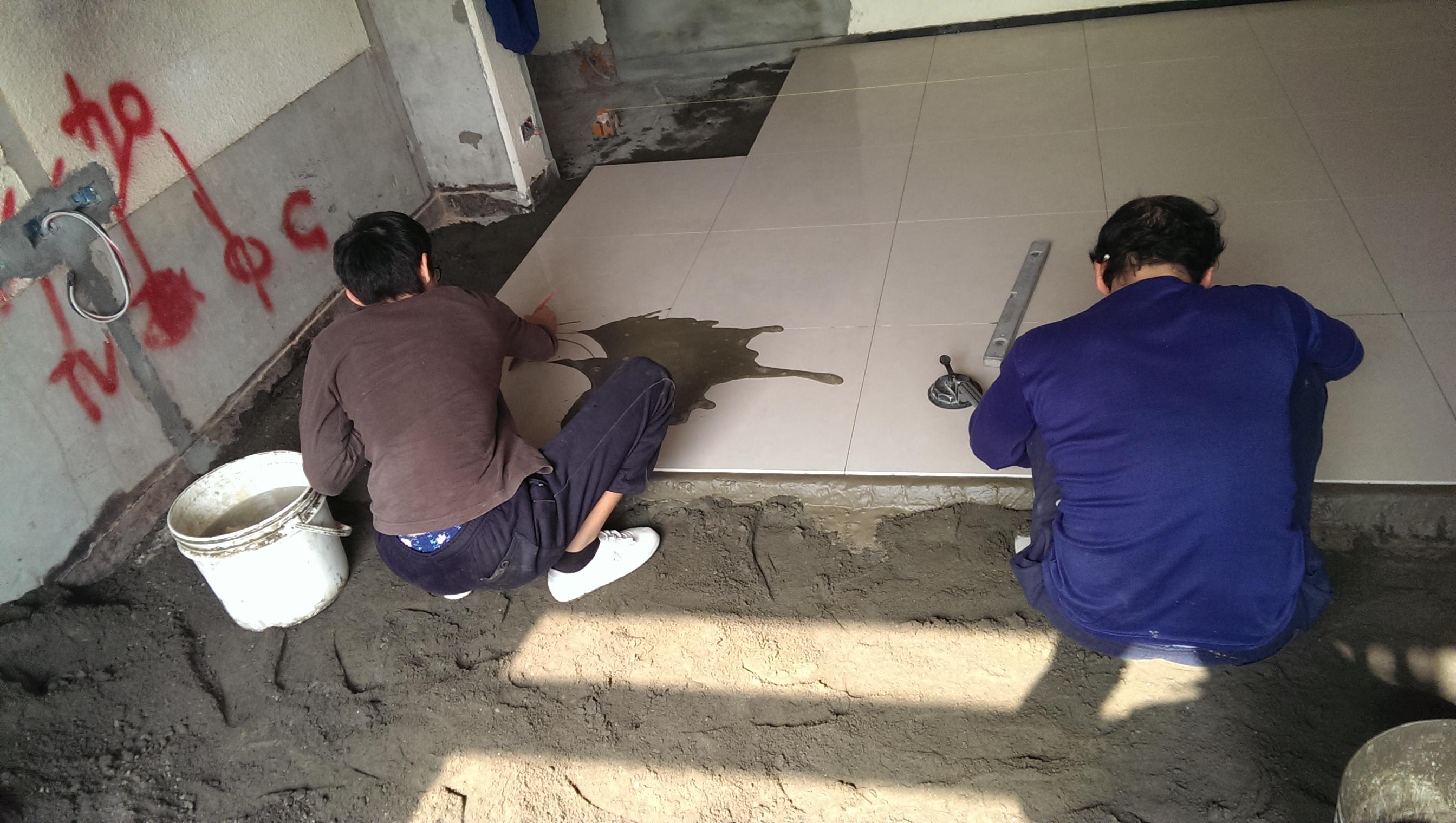 拋光石英磚施作