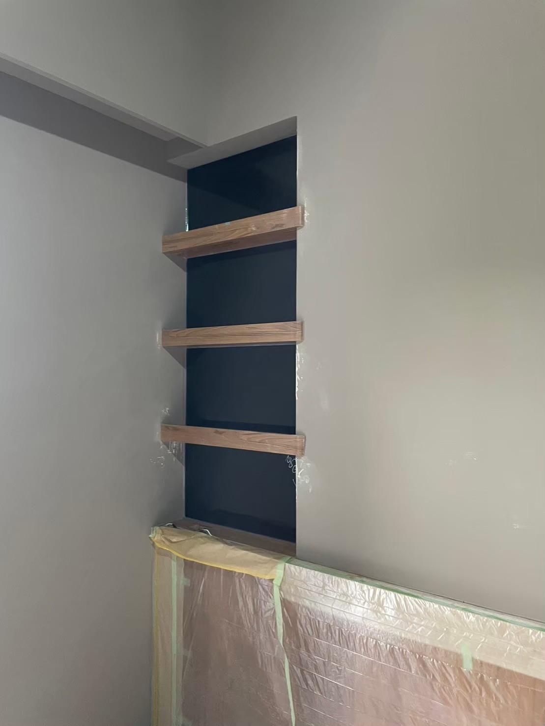 木作層板面貼黑玻